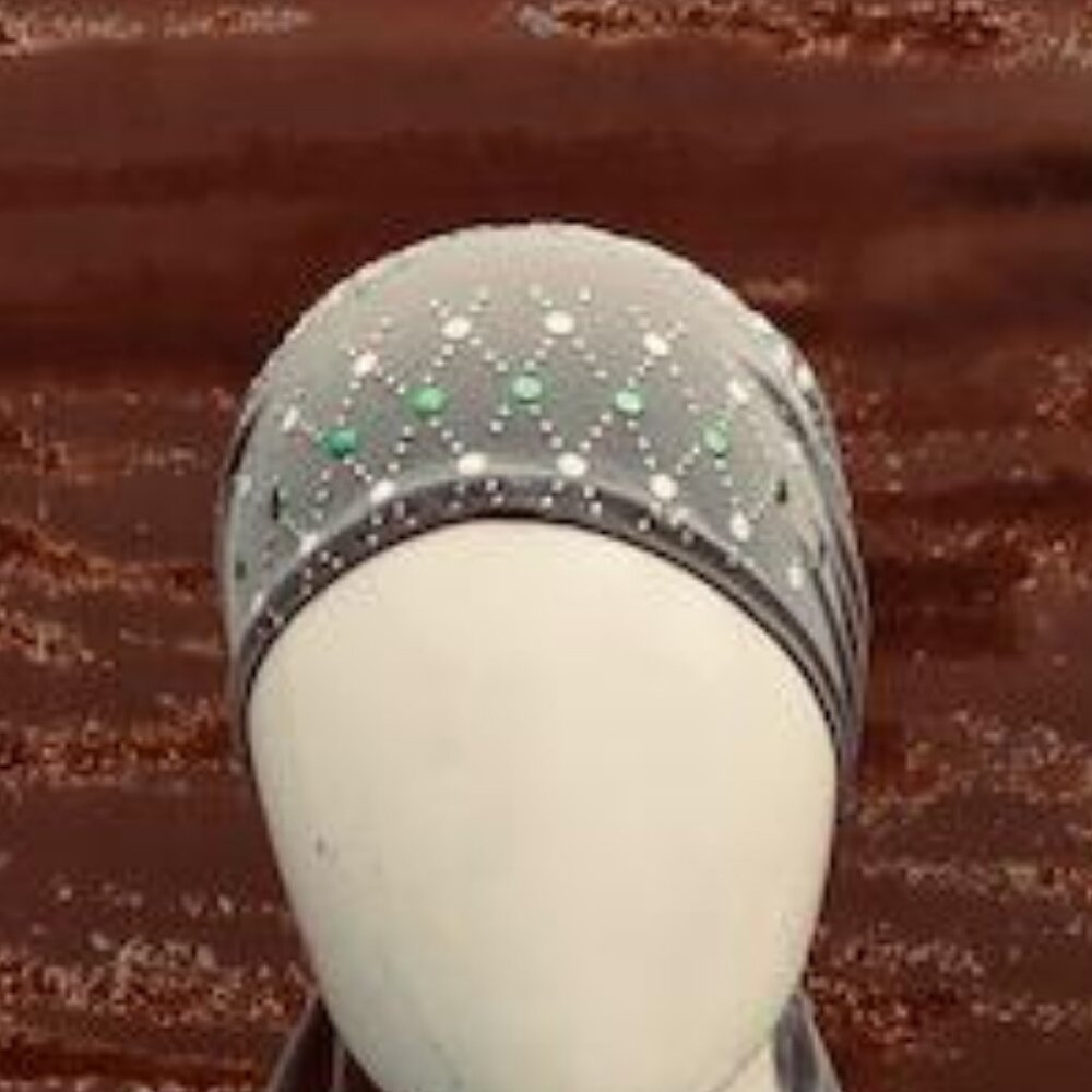 GREY Pre-Tied Stud Fashion Cap Slip On Bonnet Hijab Undercap #5